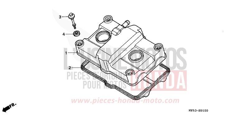 ZYLINDERKOPFDECKEL von CB1300 Super Bold'or ABS SCHWARZ (NH1) von 1994